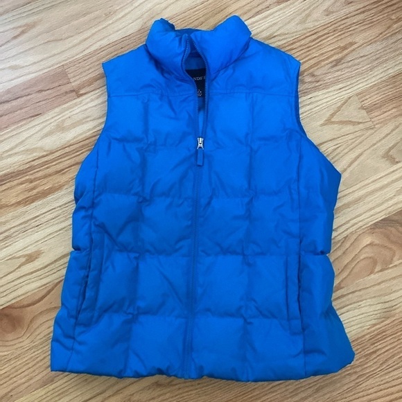Lands End Down Puffer Vest Women’s L Quilted Teal Full Zip Insulated Fall Winter - Picture 1 of 10